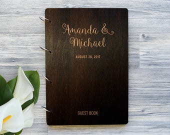 Wedding Guest Book Wedding Guestbook Bridal Shower Gift Custom Guest Book Polaroid Guest Book Personalized Guestbook Calligraphy Guestbook