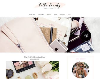 WordPress Blog Theme - Bella Beauty - eCommerce Blog Template - WordPress Website Theme Design
