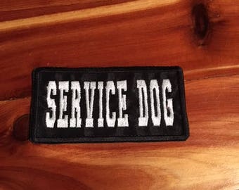 Service Dog Embroidered Patch Working dog Patch Velcro Patch Sew on Patch 4x2 patch