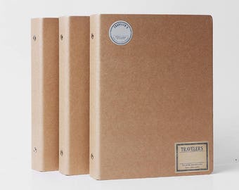 A5 Planner Binder, 6 ring binder, kraft planner cover, kraft binder, agenda, a5 ring binder, refillable planner, planner organizer, Day