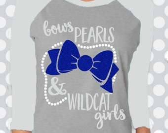 Bows, Pearls and Wildcat Girls svg, Wildcat svg, Wildcats svg, Cut file, SVG, Kentucky, Download, U of, Football, commercial use ok, dxf