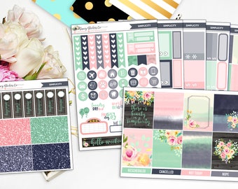 Simplicity Full Weekly Planner Sticker Kit | for use with Erin Condren Lifeplanner™, Filofax, Personal, A5, Happy Planner
