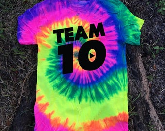 Official Team 10 Official we have size for kids Unisex Shirt shirt Tie-Dye Ask a question Team 10 Jake Paul JP t-shirt best price fast