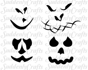 Halloween face svg | Etsy