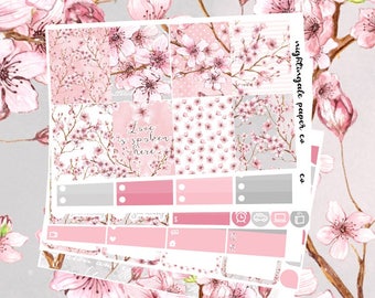 Cherry Blossom (Sakura) Themed Planner Sticker Kit for use with Erin Condren Lifeplanner