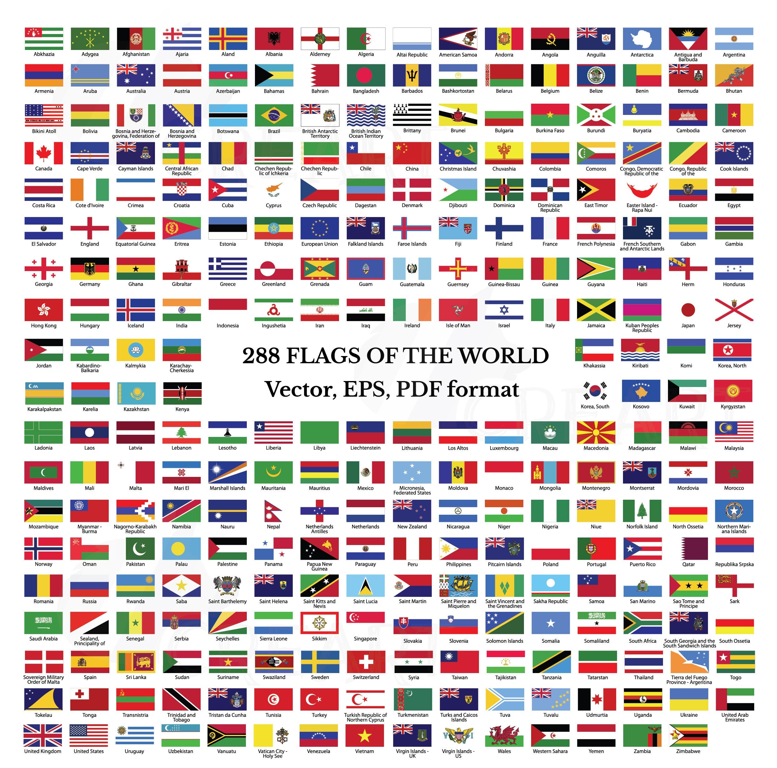 Flags Collection Of The World Clip Art 288 Flags Of Countries And 