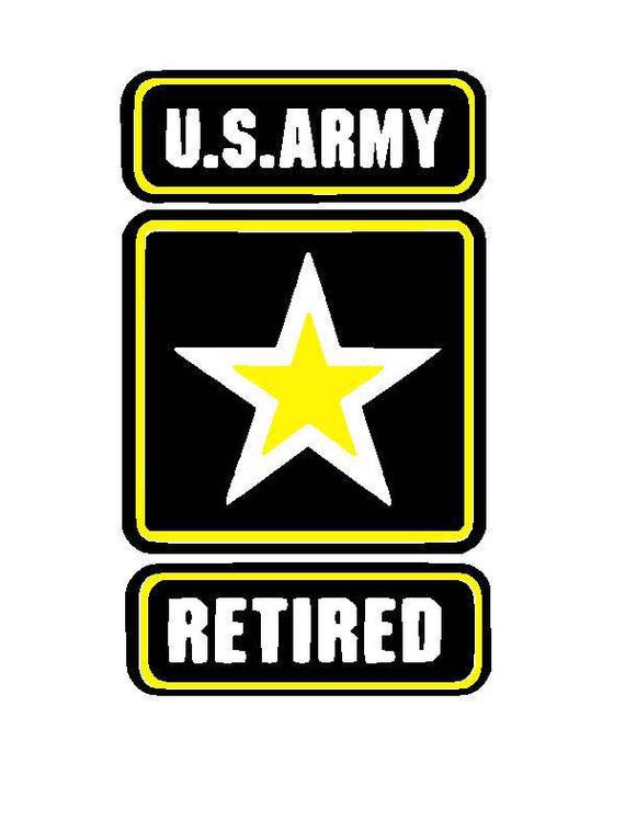 U.S Army Retired Vinyl Decal Army Decal Yeti Cup Decal