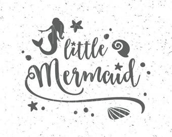 Little Mermaid SVG file Little Mermaid SVG Mermaid svg Baby Mermaid svg file Star file Mermaid Cut File Cricut Mermaid Silhouette svg