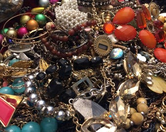 10 Lbs+ Vintage to Now Broken Jewelry Lot for Repair, Parts or Craft