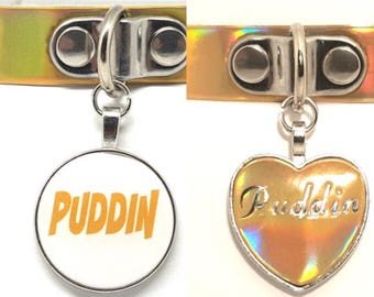 BDSM DDLG Harley Quinn Suicide Squad inspired Gold Holographic Shiny Puddin Collar for Cosplay Fancy Dress Day Choker Plus Size Available