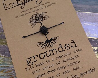 The Giving Bead GROUNDED Lava Bead Bracelet