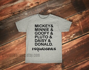 SALE! Disney Squad Goals Baby and Toddler Tee , Disney Shirt, Squad Goals, Minnie Mouse Shirt, Mickey Mouse Shirt, Disney Squad Goals Shirt