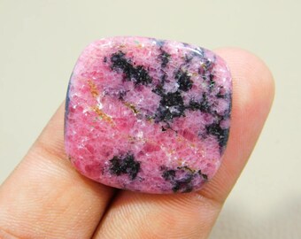 40%OFF Natural Rhodonite Cabochon Loose Gemstone 27x29 Square Shape 47.00 Cts For Making Jewelry