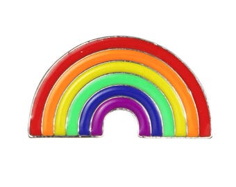 Cute Rainbow Enamel Pin // Gay Pride LGBT // Summer Festival // Rainbow Pin