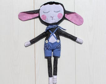 Mehehehelly :) rag doll-cute doll-stuffed doll-stuffed toy-baby shower gift-nursery doll-fabric doll-anti allergenic-sheep doll-cotton toy