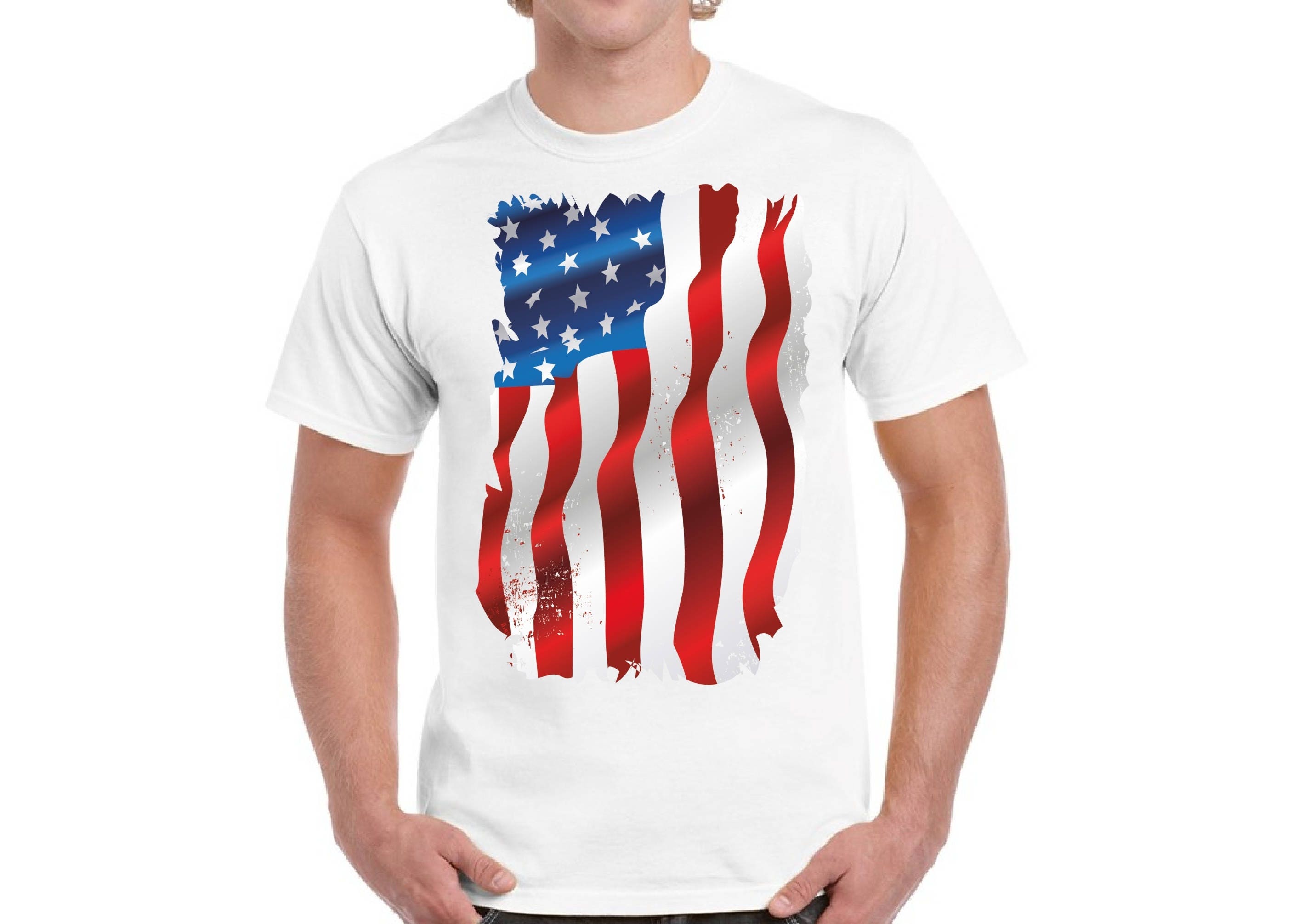USA Flag T shirts Shirts Tee Tops Men's T-shirts American