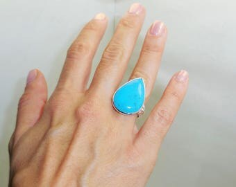 Natural Turquoise 925 Silver Ring