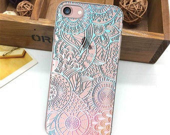 iPhone 7 Plus case clear iPhone case iPhone 8 case iPhone 7 case mandala iPhone 6s case iPhone SE, 5s colorful iPhone case iPhone 6Plus cute
