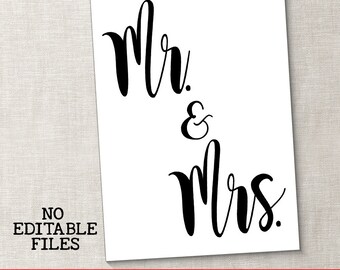 Mr and mrs signs | Etsy