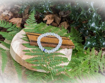 Pearl Bracelet 8 mm frosted quartz crystal