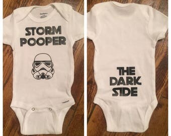 Star Wars Baby Onesie* Storm Pooper* The Dark Side