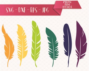 Boho Feathers SVG cut files, Boho Feathers SVG, Tribal Boho svg, Feather SVG Cut File,