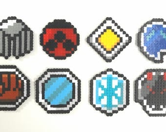 Pokemon Johto League Badges - Pokemon badges beads