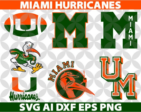 Download Miami HURRICANES Miami State University SVG Eps Ai Dxf Png