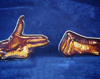 Run The Jewels RTJ Resin Coated Pin set