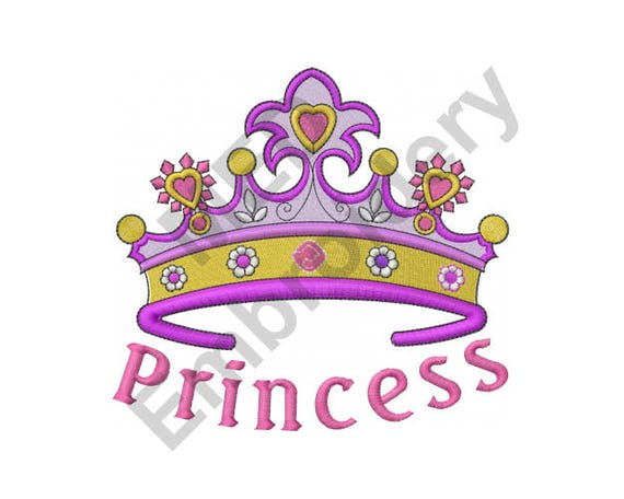 Princess Tiara Machine Embroidery Design