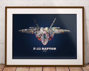 F-22 RAPTOR 1997, Lockheed Martin, Fighter, Fighter Painting, Graphics Fighter, Fighter Wall Art, Vehi Kolor, Kolorfuls