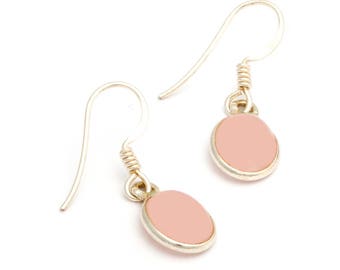 Rosy Cheeks Sterling Silver Earrings With Rose Quartz