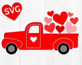Download Valentine truck svg | Etsy