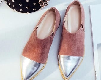Chrome Pointed Toe SlipOns