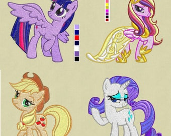 20 My Little Pony Embroidery Design, My Little Pony Set Embroidery, Twilight Embroidery, Pinkie Pie embroidery, Rainbow Dash Embroidery