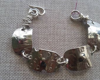 Handmade sterling silver link braceletII