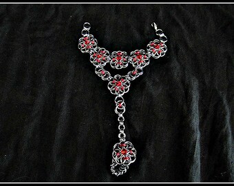 Hand Flower with Swarovski crystals