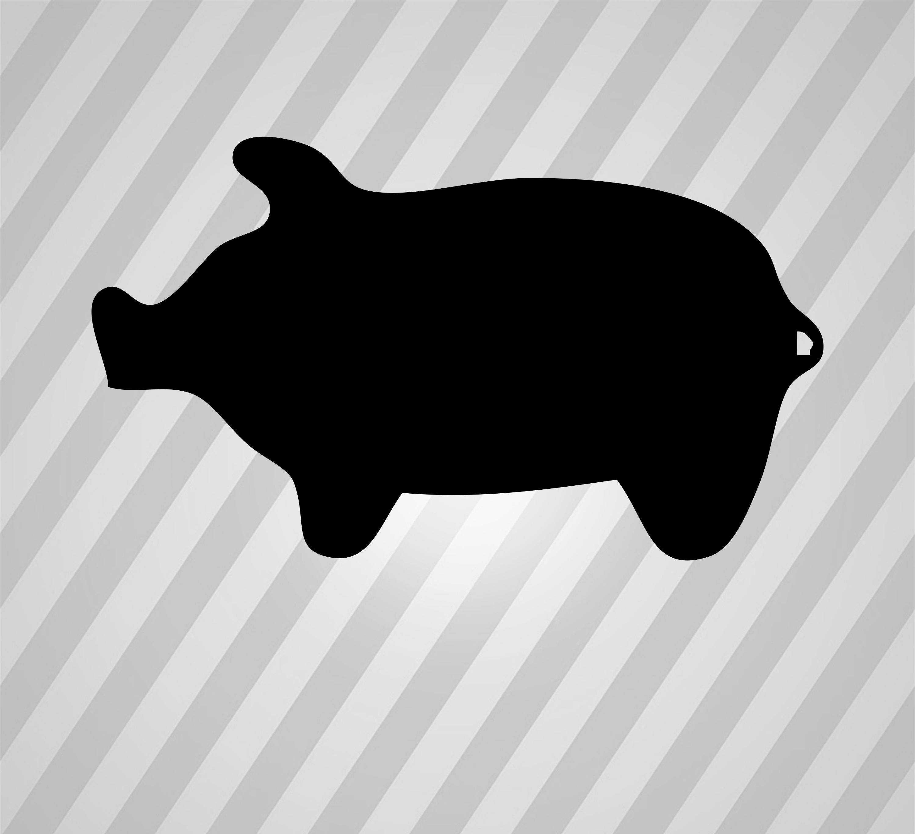 Download Pig Silhouette - Svg Dxf Eps Silhouette Rld RDWorks Pdf ...