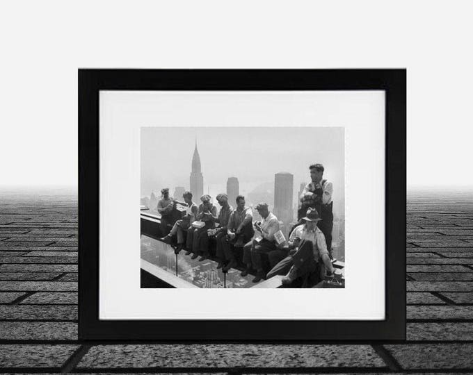 Set of 6 New York City Photographs, Framed photo prints 14x18 inch , Black and White Photo print, Home decor, Office Decor, Brooklyn Bridge