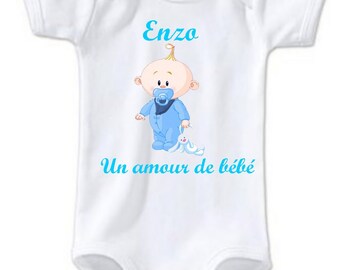 Onesie personalized with name baby love