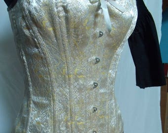 White/silver Victorian corset size 38-40