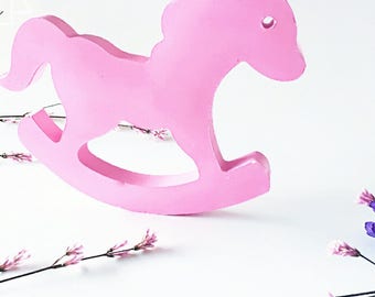 plaster SOAP candle fimo baby rocking horse silicone mold