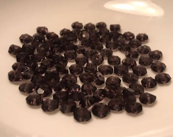 Deep Amethyst Faceted Rondelle Crystal Bead 6mm