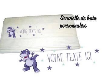 50 X 100 "PTIT DINO" personalized bath TOWEL