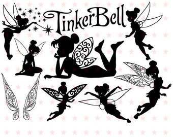 Tinkerbell Svg, Tinkerbell Silhouette, Tinker Bell Svg Silhouette, Tinkerbell Vector, Tinkerbell Cut, Tinkerbell Clipart, Tinkerbell File