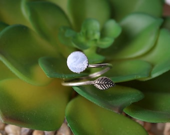 Tribal Leaf Eco resin Ring