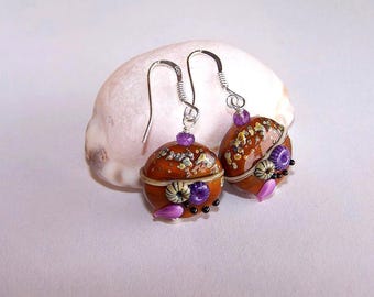 "noizettes" glass earring