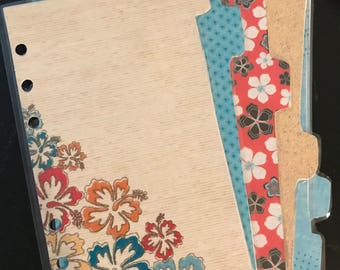 Hawaiian ocean Filofax planner dividers