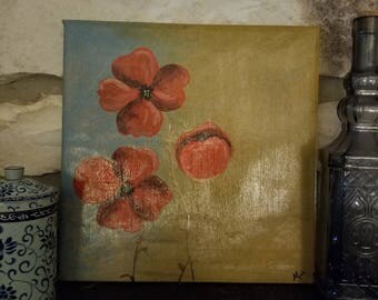 Three Red Poppies
