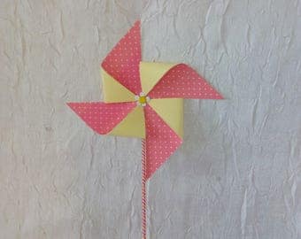 Pinwheels for buffet table decoration.